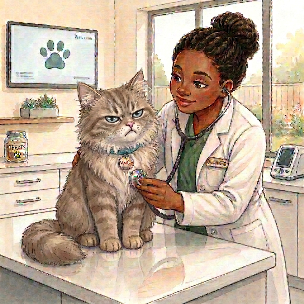 MaxiCat goes to the veterinarian